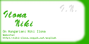 ilona niki business card